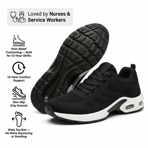 OrthoPro — 12-Hour Shift Shoes for All-Day Foot, Knee & Back Pain Relief