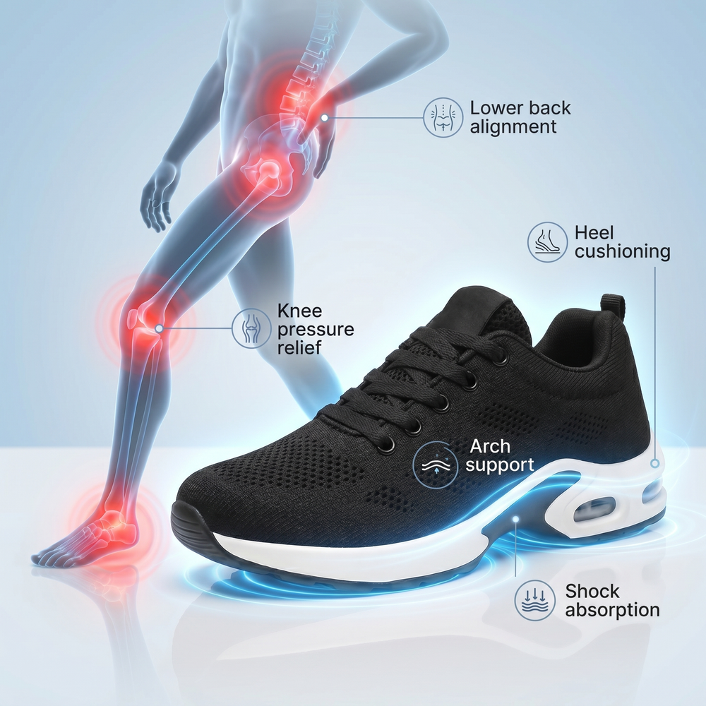 OrthoPro — 12-Hour Shift Shoes for All-Day Foot, Knee & Back Pain Relief