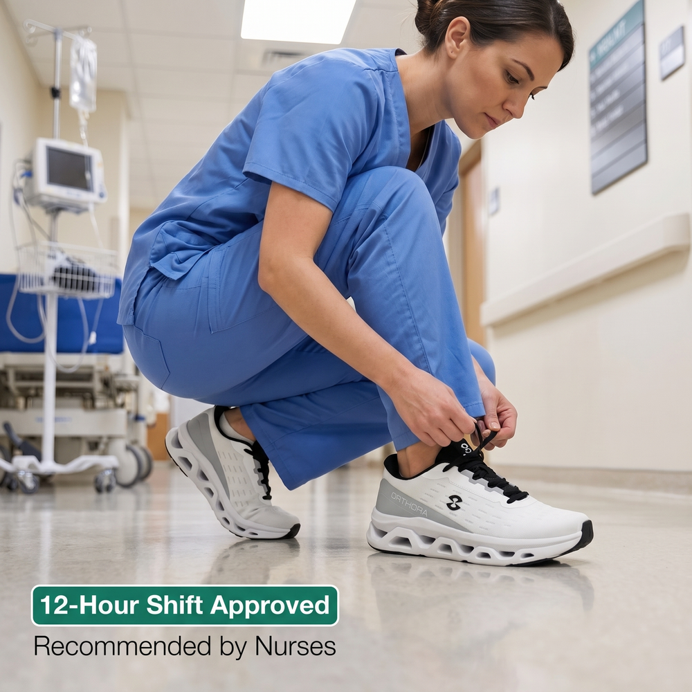 OrthoPro Fly — 12-Hour Shift Shoes for All-Day Foot, Knee & Back Pain Relief