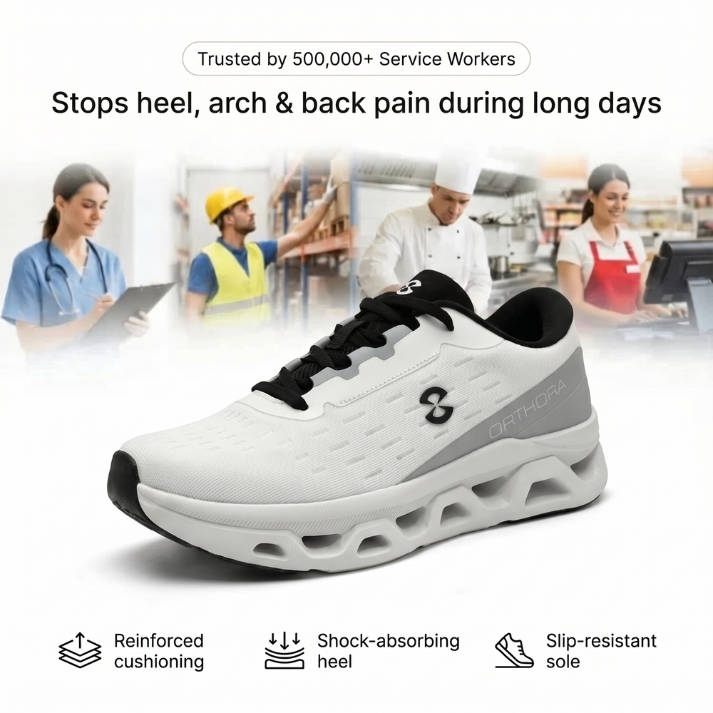 OrthoPro Fly — 12-Hour Shift Shoes for All-Day Foot, Knee & Back Pain Relief