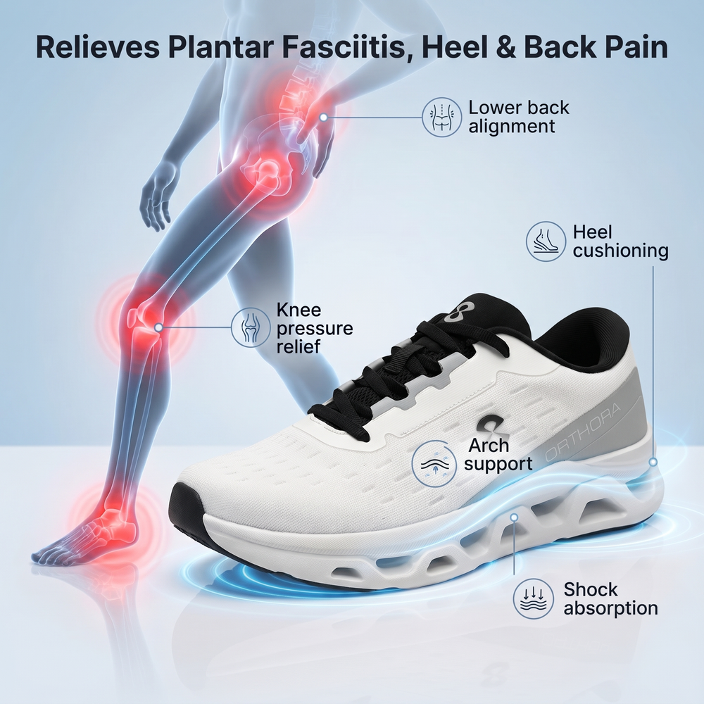 OrthoPro Fly — 12-Hour Shift Shoes for All-Day Foot, Knee & Back Pain Relief