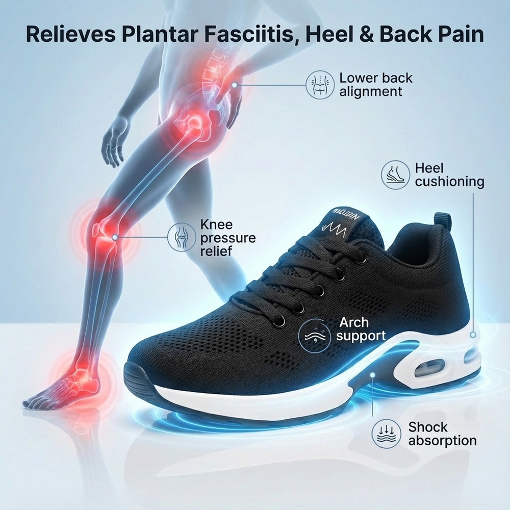 OrthoPro – 12-Hour Shift Shoes for All-Day Foot, Knee & Back Pain Relief (BOGO)