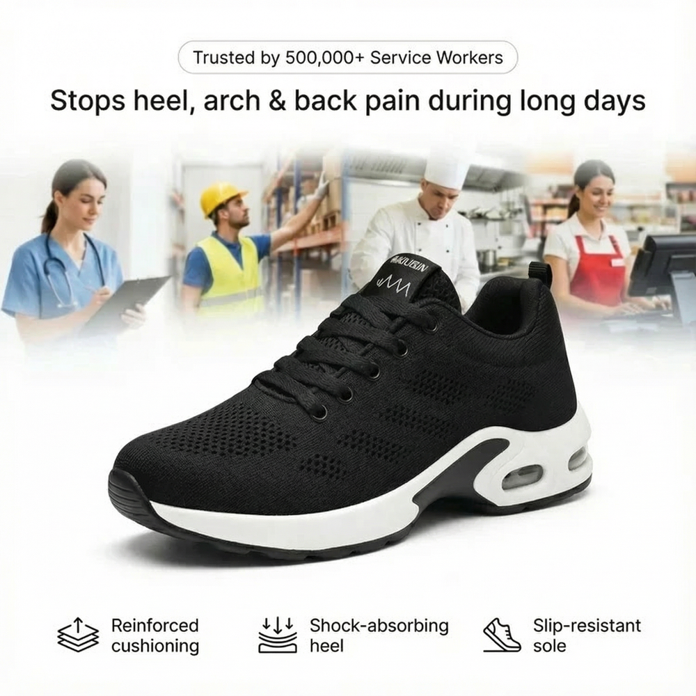 OrthoPro – 12-Hour Shift Shoes for All-Day Foot, Knee & Back Pain Relief (BOGO)