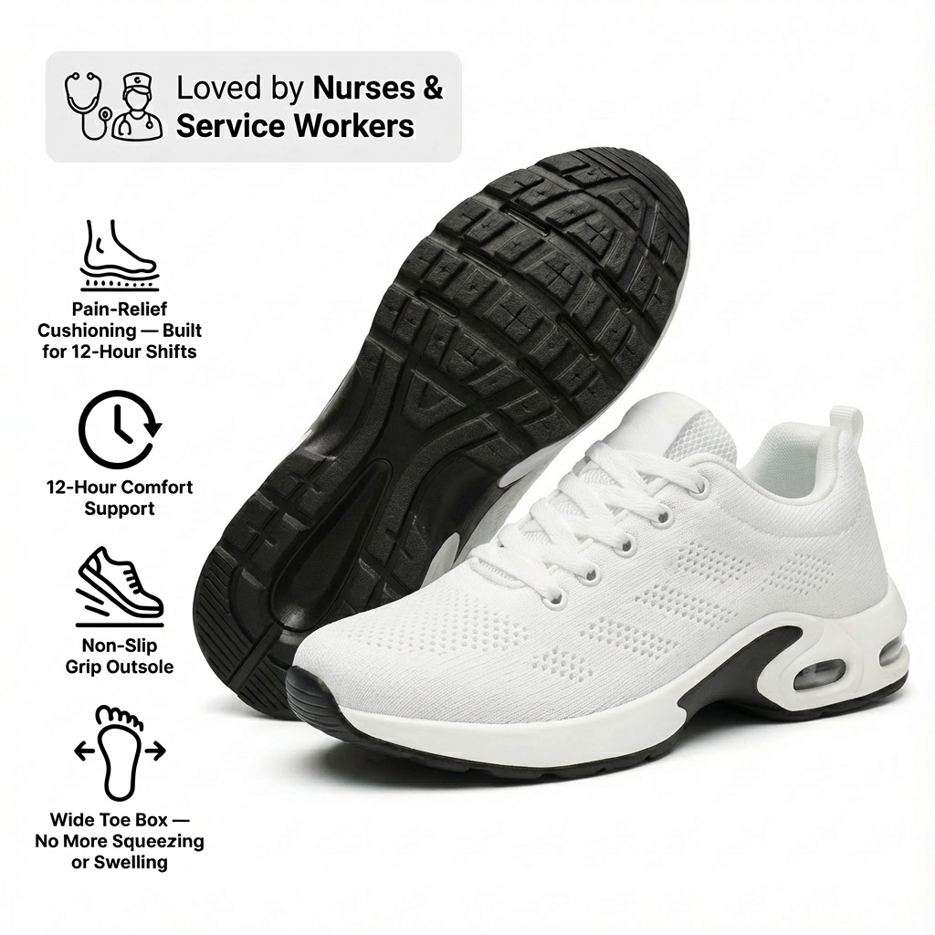 OrthoPro — 12-Hour Shift Shoes for All-Day Foot, Knee & Back Pain Relief [Mother's Day Sale]