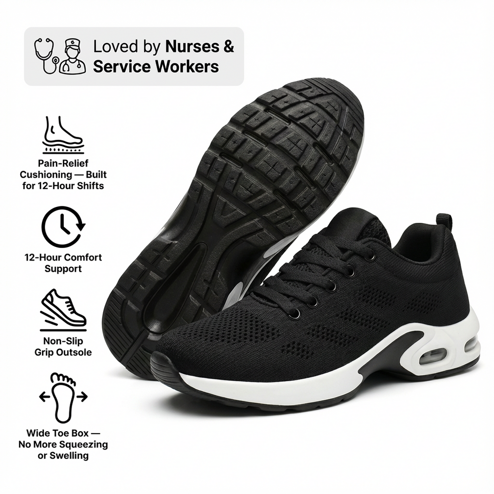 OrthoPro – 12-Hour Shift Shoes for All-Day Foot, Knee & Back Pain Relief (BOGO)